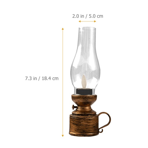 ELEKTRONICZNA LAMPA NAFTOWA BEZPŁOMIENIOWY KLOSZ OLEJOWY LAMPKA NOCNA