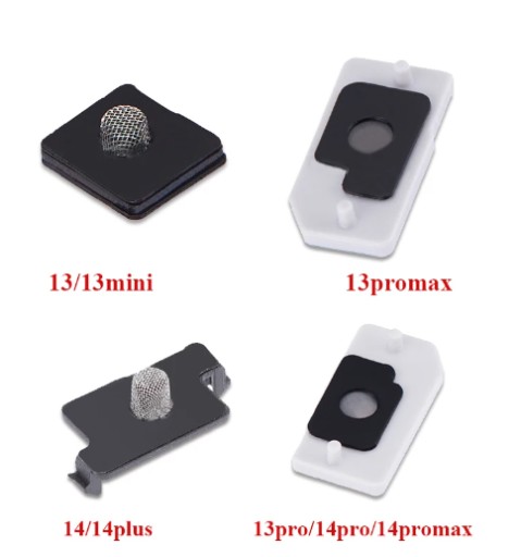 Сетчатая мембранная задняя панель для микрофона для iPhone iPhone 12 mini, черная