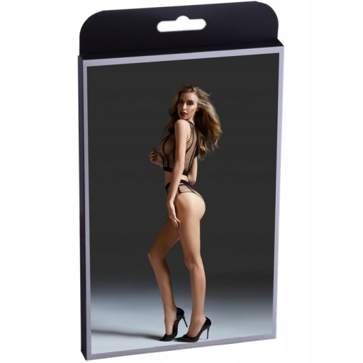 Komplet Body Top Figi Bielizna Damska Siatka Nowa