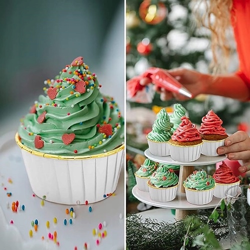 Формочки для маффинов, формочки для маффинов, белые, 100 шт.