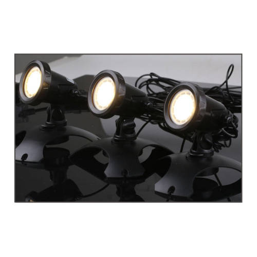 Lampa zestaw oświetlenia 2x 3W LED 12V 5 kolorów do basenów oczek CED-120B