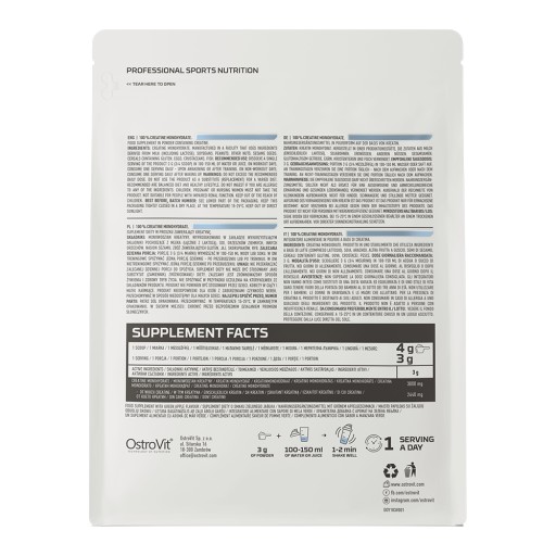 Ostrovit creatine monohydrate 500 г чистый натуральный креатин