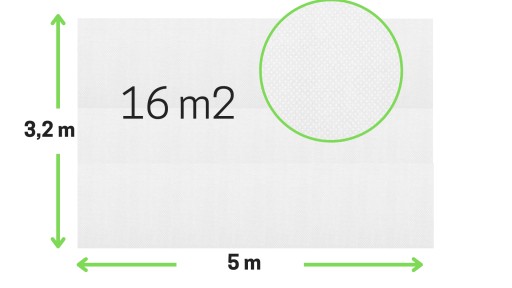 Agrowłóknina Biała Zimowa Jesienna Wytrzymała Ekologiczna 3,2x5m 50 g