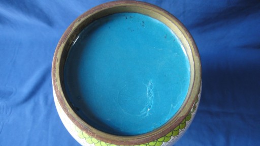 Chiński Wazon 36cm Cloisonné Emalia Komórkowa Okaz