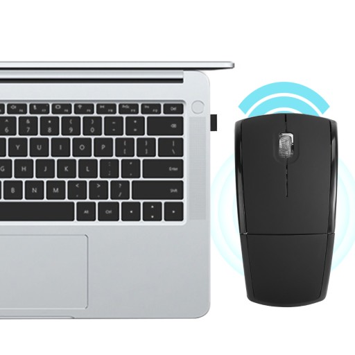 zd-01 2,4g беспроводная складная эргономичная дуговая мышь черная с USB-приемником