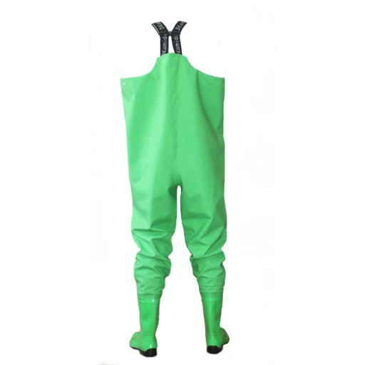 SPODNIOBUTY Wodery damskie zielone 3Kamido, spodnie z kaloszami r. 36