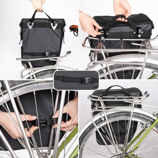 Сумка-стойка Rhinowalk Bicycle Pannier 3in1, черная