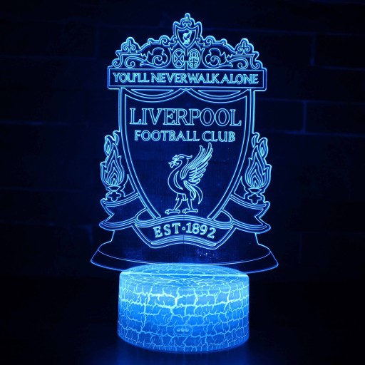 LIVERPOOL 3D светодиодный ночник USB/БАТАРЕЯ + ПУЛЬТ ДИСТАНЦИОННОГО УПРАВЛЕНИЯ