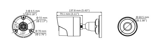 КАМЕРА HIKVISION HD-TVI DS-2CE16D0T-IRPF 2,8 мм 2 МП
