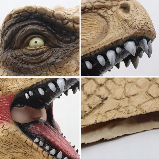 MASKA NA TWARZ PRZEBRANIE DINOZAUR DINO
