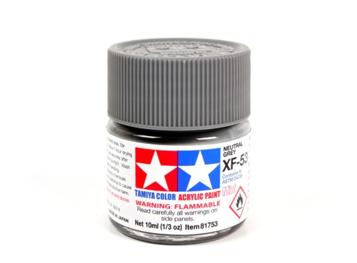 MODELARSKA FARBA AKRYLOWA SZARA MATOWA TAMIYA 10ml XF-53 NEUTRAL GREY (M)