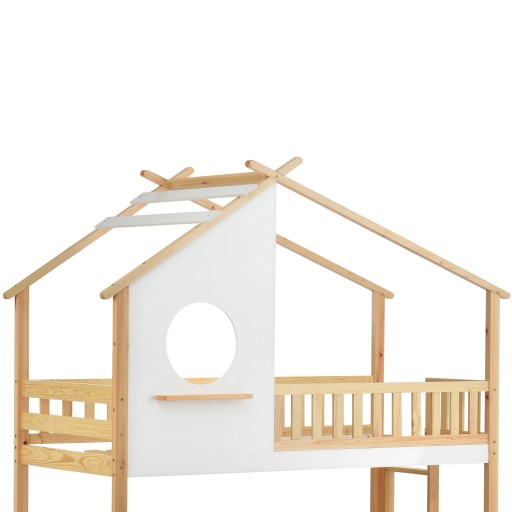 Łóżeczko domek Łóżko piętrowe 90x200 w drabina