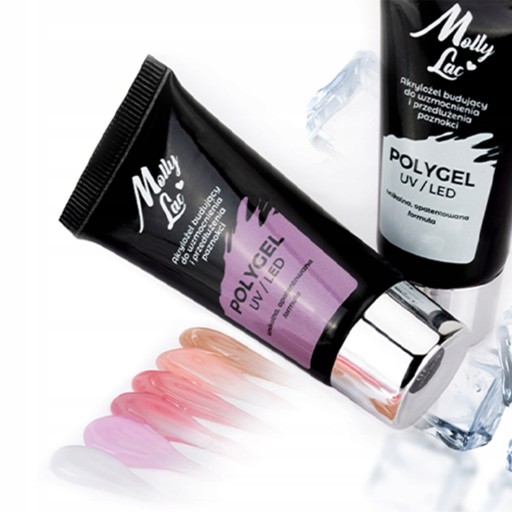Zestaw akrylożel Molly Lac POLY GEL 50ml + formy