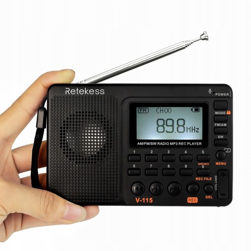 Retekess V-115 Портативное FM/AM/SW радио, динамик