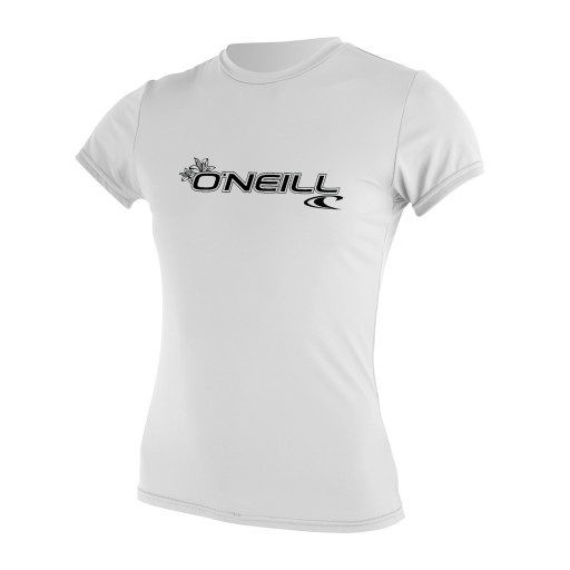 O'Neill Basic Skins Sun Shirt белая S. Женская футболка для плавания