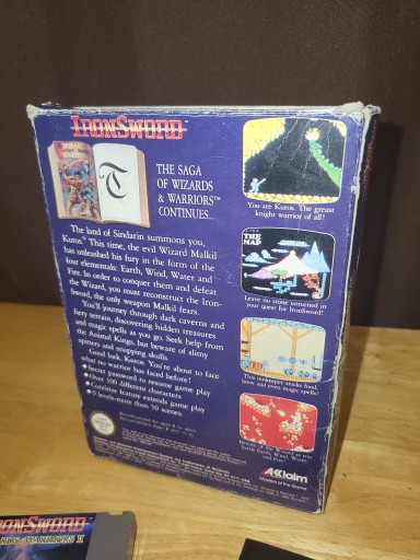 IRON SORDS WIZARDS WARRIORS II 2 — NINTENDO NES BOX
