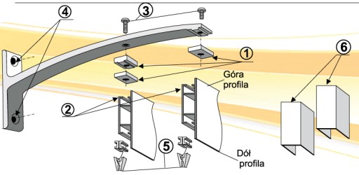 KARNISZ ALUMINIOWY PODWÓJNY 120 cm