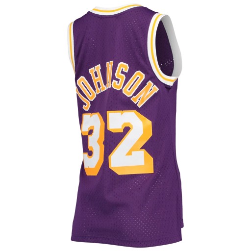 Фиолетовый футболка Magic Johnson Los Angeles Lakers Hardwood Classics Swing