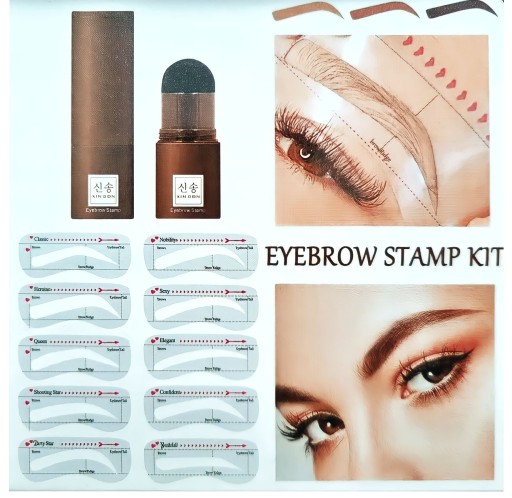Zestaw do modelowania brwi - Dark Brown - Eyebrow Stamp
