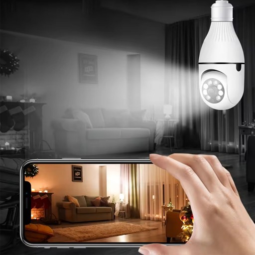 ВНУТРЕННЯЯ И НАРУЖНАЯ IP-КАМЕРА 64G 360° HD 1920*1080 E27 ЦЕНТР ДЛЯ ЛАМПЫ
