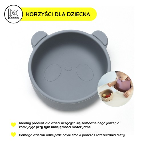 Zestaw Komplet Naczynia Silikonowe dla Niemowląt Dzieci do Karmienia BLW