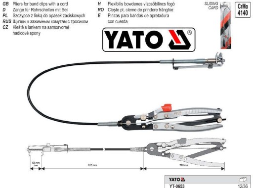 ЩИПЦЫ С ВЕРЕВКОЙ ДЛЯ ЗАЖИМОВ YATO
