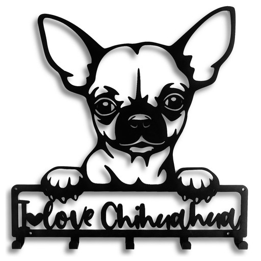 Вешалка для прихожей Chihuahua Love Dog, черная