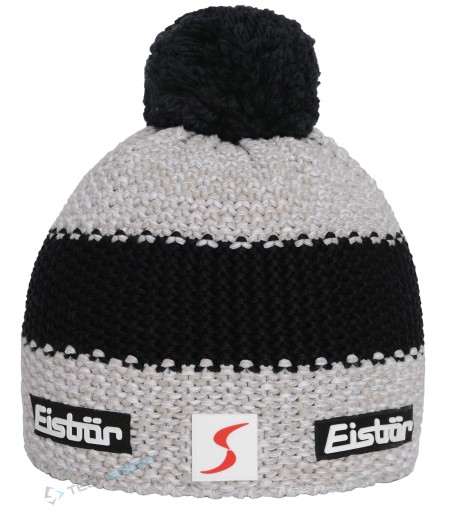 ТЕПЛАЯ ФИРМЕННАЯ ЗИМНЯЯ ШАПКА EISBAR STYLER POMPON MU 133 МЕРИНОСОВАЯ ШЕРСТЬ