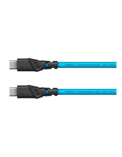 Kabel tethering Mathorn MTC-210 2m 20Gbps 4K 60Hz PD100W USB C-C ArcticBlue
