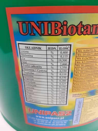 Unibiotan 4kg witaminy dla kur niosek univit