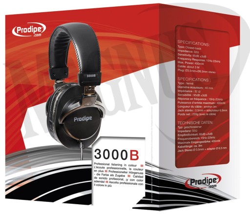 Студийные наушники Prodipe 3000B.