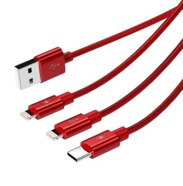 Orico 3in1 USB C 2* Кабель Lightning 3A 1,2 м