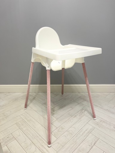 Стульчик IKEA ANTILOP Pink Glitter + ПОДНОС