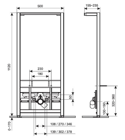 TECE BLACK FRAME + ЧАША + БИДЕ EXCELLENT + РАМА