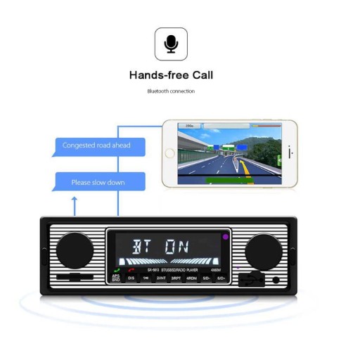 АВТОМОБИЛЬНОЕ РАДИО 1DIN SD USB BLUETOOTH МИКРОФОН
