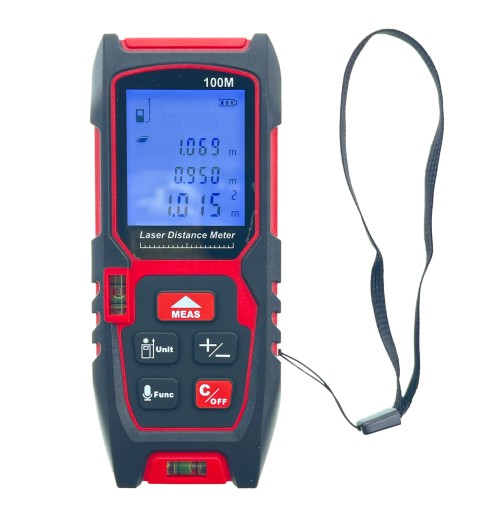 DALMIERZ LASEROWY MULTIFUNKCYJNY POZIOMICA DZWIĘK LCD 100M