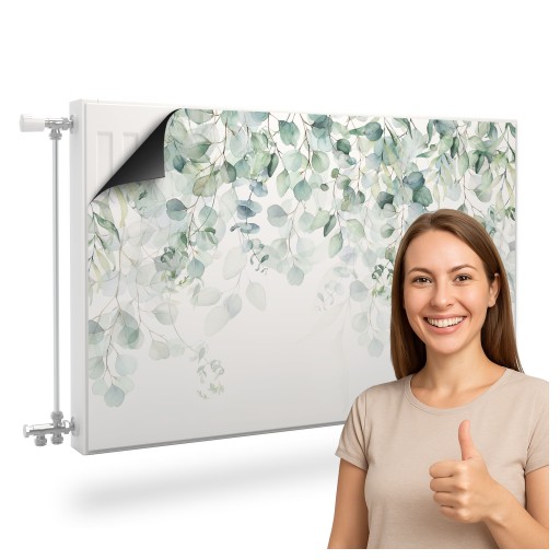 MATA MAGNETYCZNA NA GRZEJNIK MAGNES LIŚCIE EUKALIPTUSA NATURA 90x60