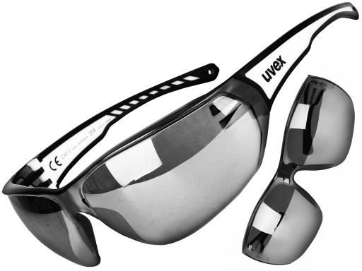ВЕЛОСИПЕДНЫЕ ОЧКИ UVEX SPORTSTYLE 204 БЕЛО-ЧЕРНЫЕ S3
