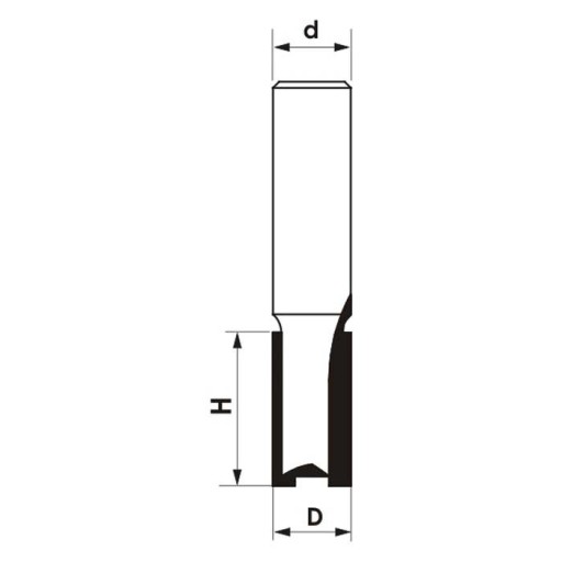 FREZ PROSTY DWUPŁYTKOWY CNC PREMIUM D 12XH 38XD 12