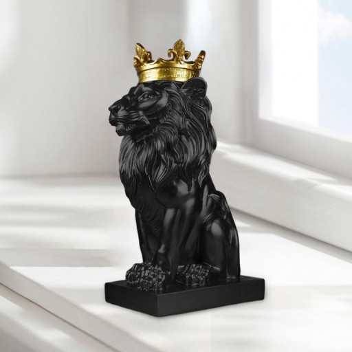Современная статуя головы льва, фигурка животного из смолы