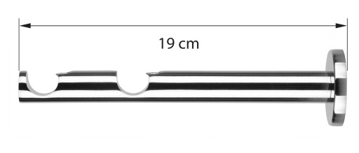 KARNISZ PODWÓJNY 260 CM 19+19 MM PREMIUM CHROM POŁYSK WYBÓR ZAKOŃCZEŃ RENA