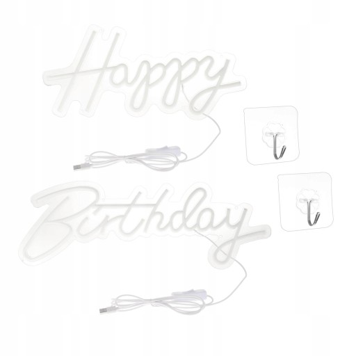Персонализированный светодиод Neon Happy Birthday для лампы