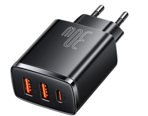 БЫСТРОЕ СЕТЕВОЕ ЗАРЯДНОЕ УСТРОЙСТВО BASEUS ДЛЯ ТЕЛЕФОНА USB USB-C TYPE-C AFC QC 3.0 30 Вт