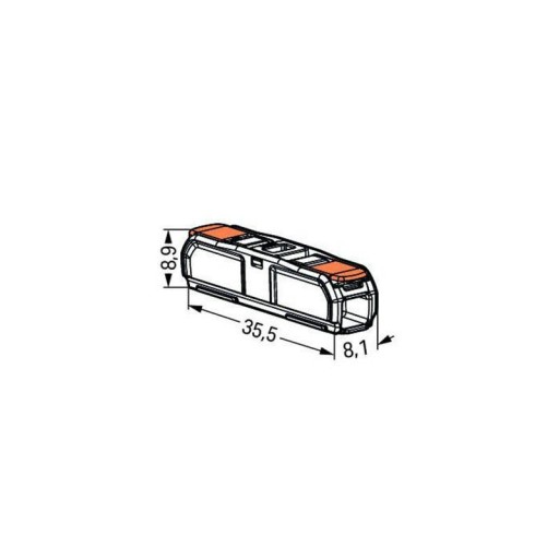 10x WAGO ZŁĄCZKA PRZELOTOWA 221-2411 2x0,2-4mm2
