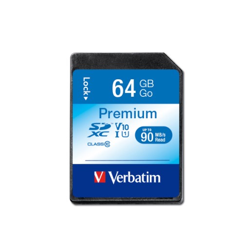 Karta pamięci SDXC Verbatim Premium U1 64GB (90 MB/s) Class 10 UHS-1 V10