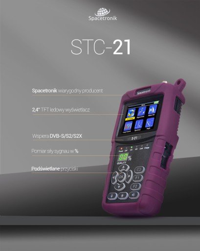 Измеритель спутникового сигнала Spacetronik S-21 DVB-S/S2/S2X