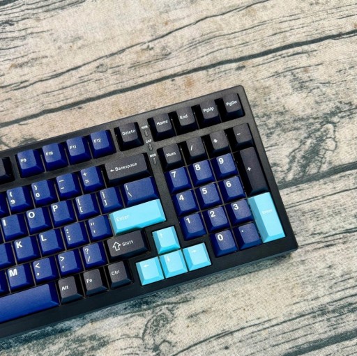 Клавиши для механической клавиатуры PBT Ocean Blue Profile Cherry, 129 шт.
