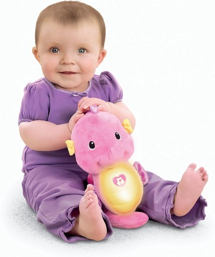 FISHER PRICE CALMESTER SEA HORSE PINK LIGHT SOUND DGH83