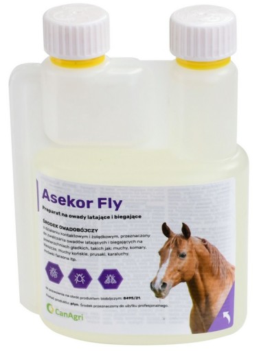 ASEKOR FLY PREPARAT NA MUCHY KOMARY DLA KONI 0,6L