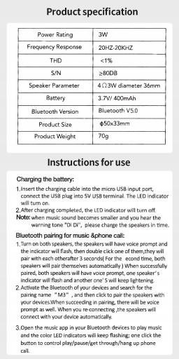 Небольшая портативная беспроводная Bluetooth-колонка M10